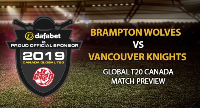 GT20 Canada: Brampton Wolves vs Vancouver Knights – Qualifier 1 Preview
